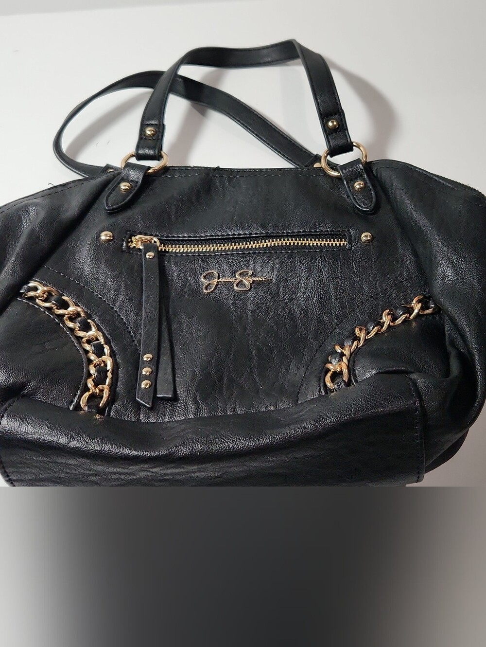 Black Women's Shoulder Bag with Gold Hardware Jessica Simpson